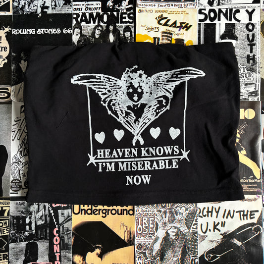 THE SMITHS HEAVEN black/white tube top