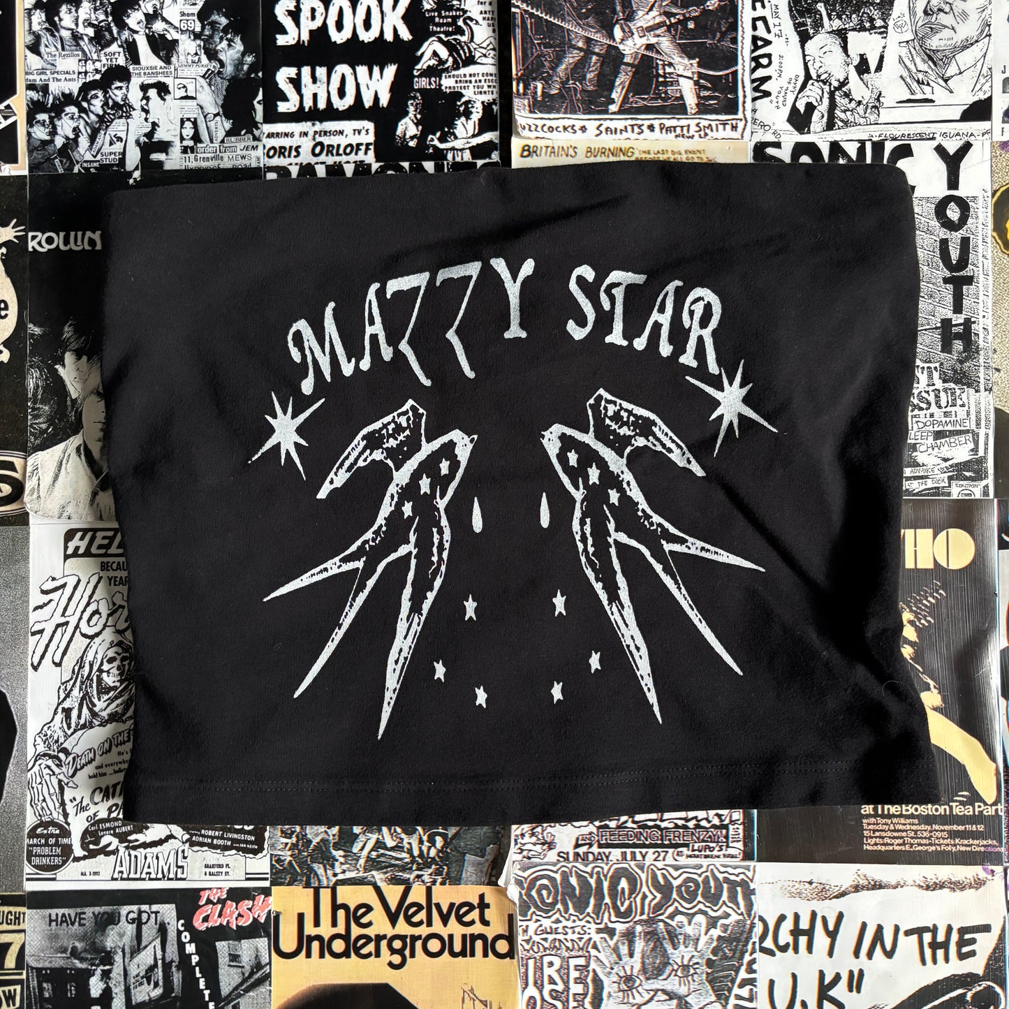 MAZZY STAR black/white tube top